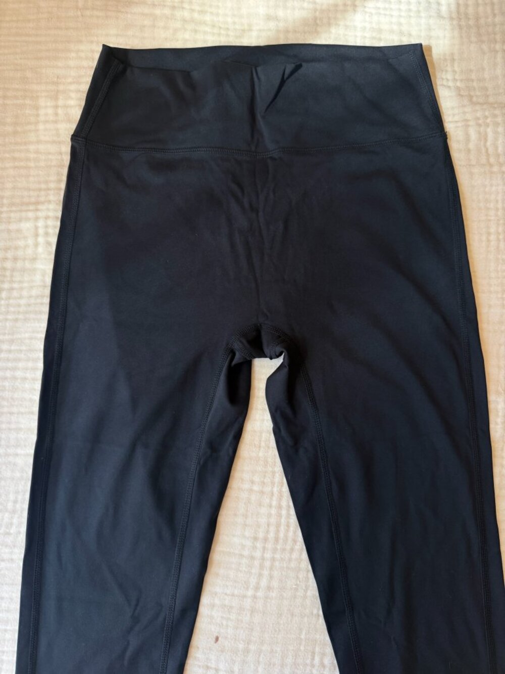 Fashion Nova Black Straight Leg Foldover Waistband Leggings - Sz S